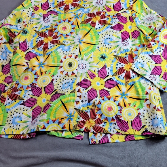 Bamboo Traders Jacket Women Plus Size 1X 3/4 Sleeve 3 Button Lightweight Shacket - Picture 9 of 12